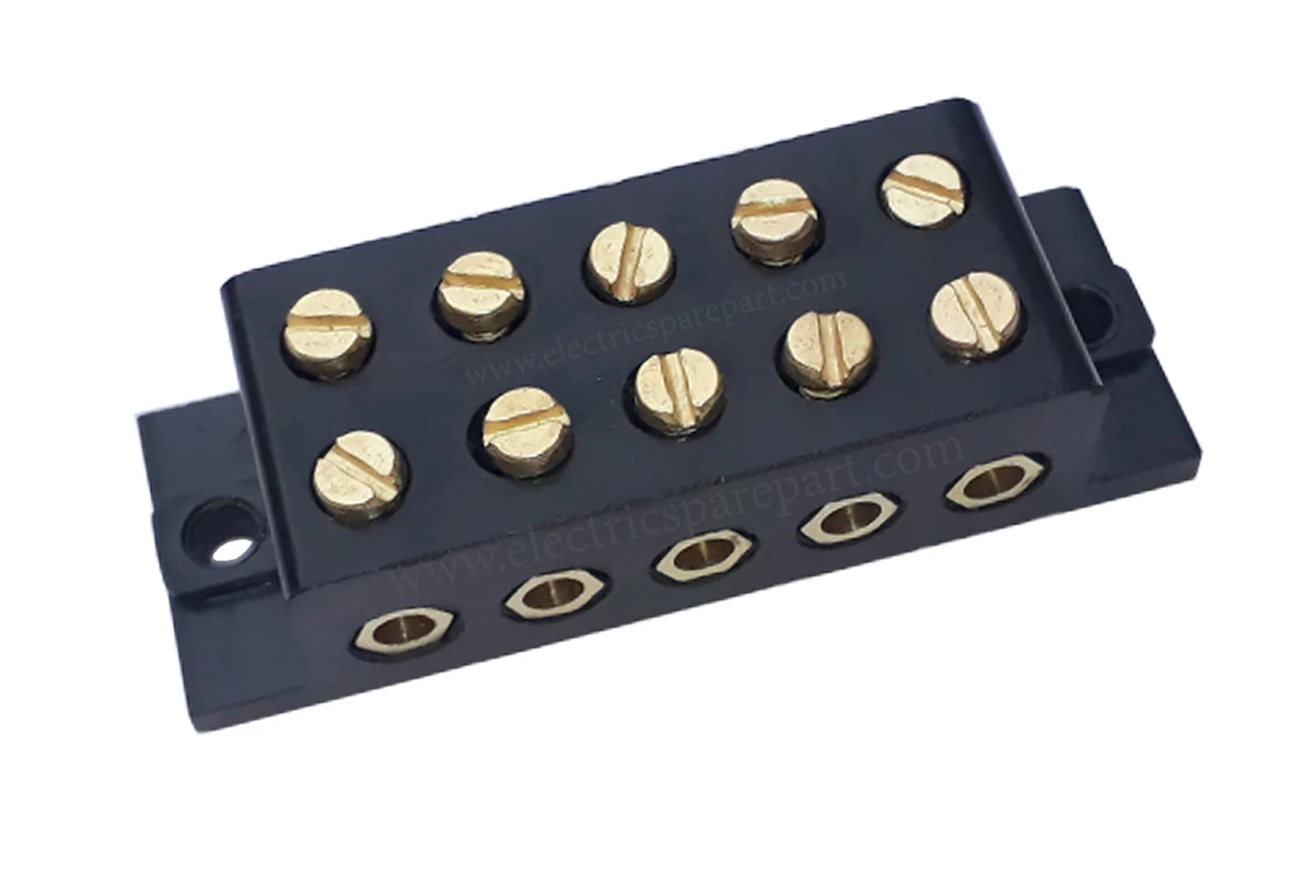 Five-way Bakelite connector — supplied reference photograph
