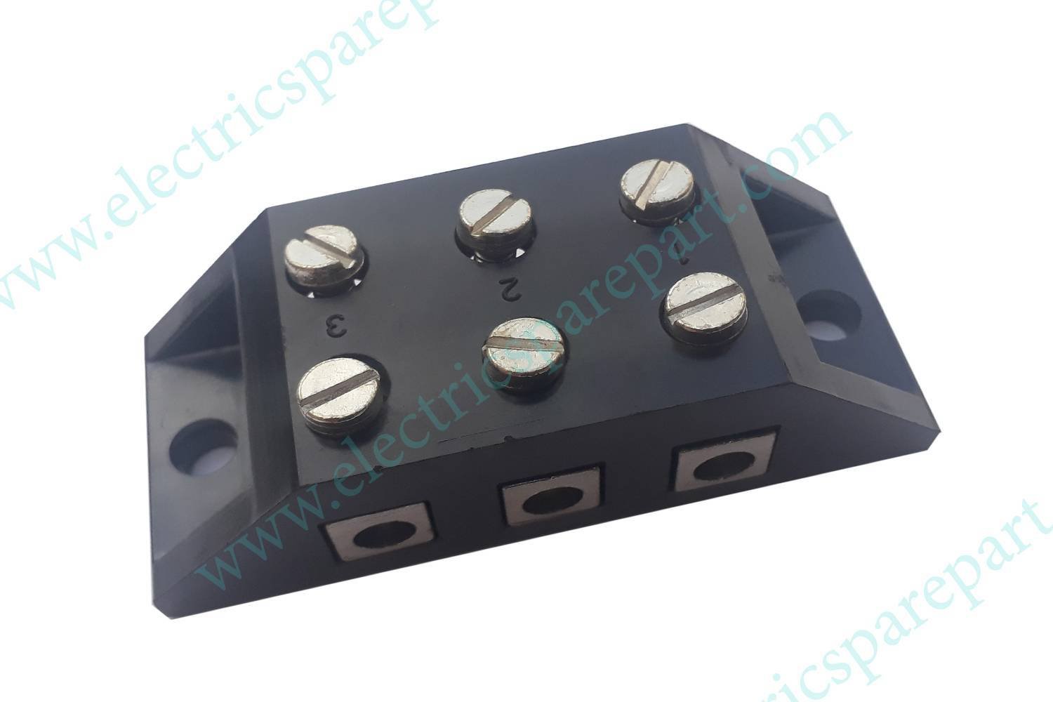 3 Way 60A Closed Bakelite Connector — RTB603-CC catalogue photograph